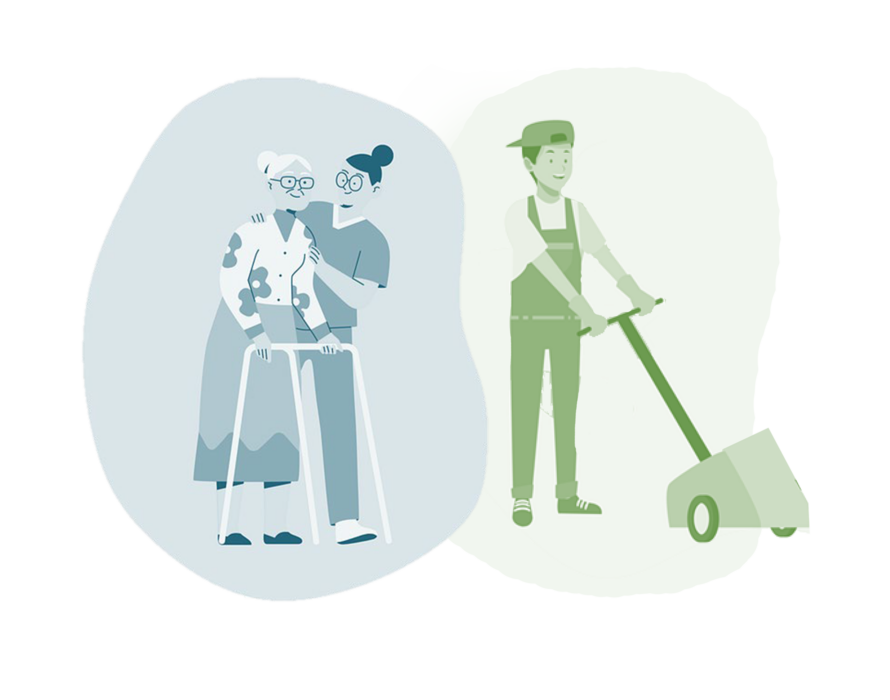 Pflegefachkraft und Haustechniker